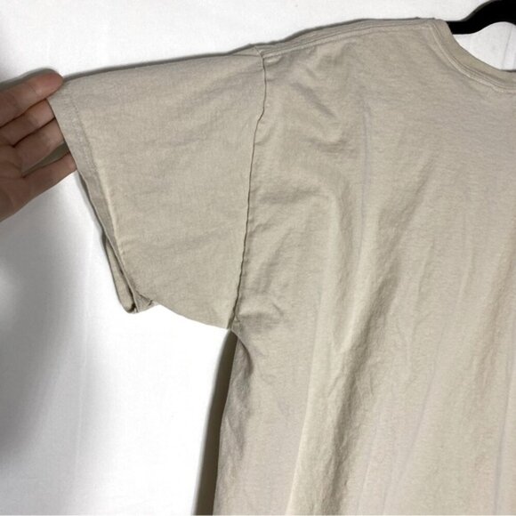 Vintage Gildan Beige Cotton Embroidered Fort Myers Florida T Shirt XL - Picture 10 of 14